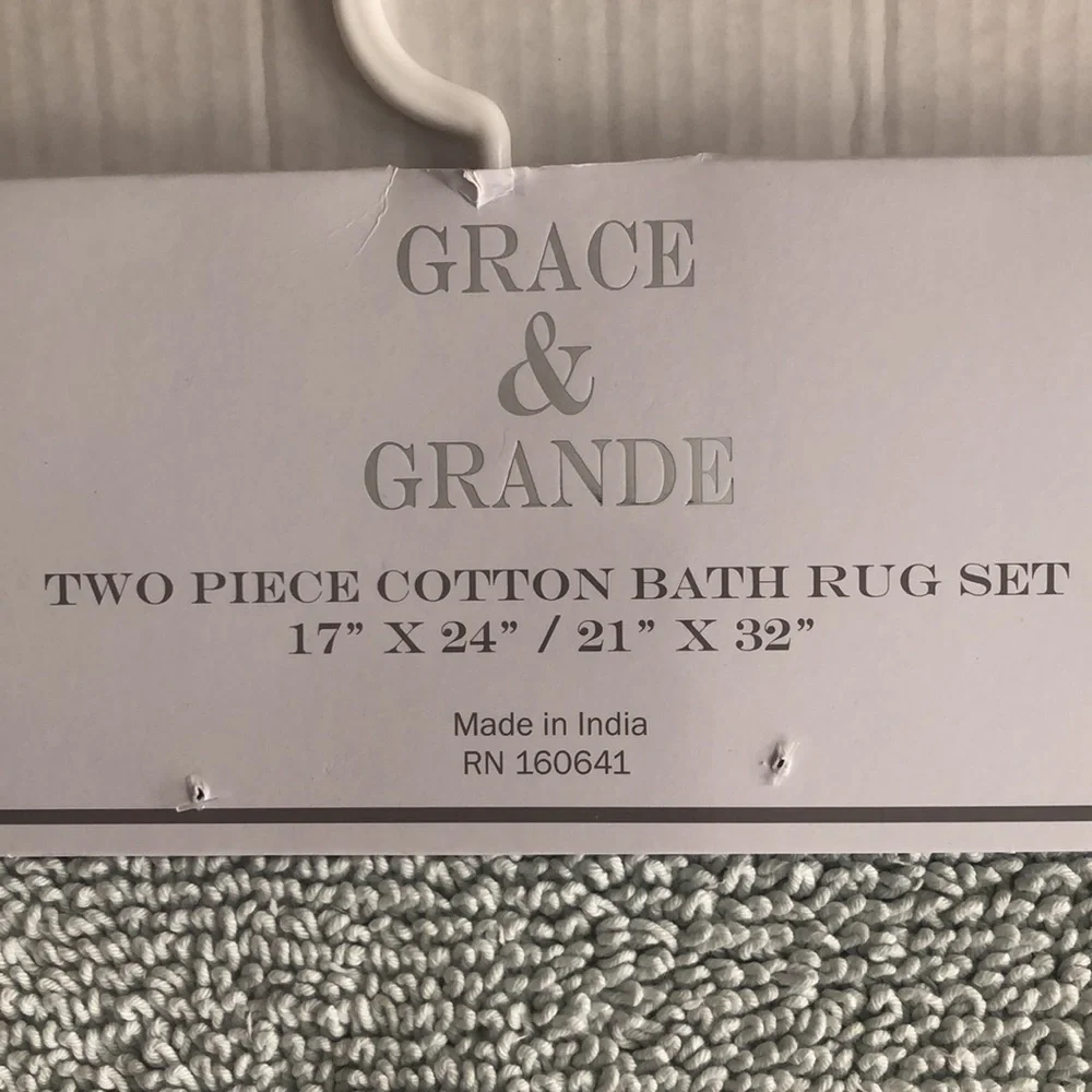 2 PIECE COTTON BATH RUG SET / GRACE & GRANDE